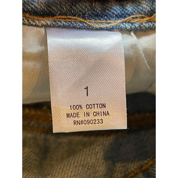 Kendall‎ & Kylie Blue Denim Distressed Bohemian High Rise Jean Shorts Size 1 - Picture 7 of 8